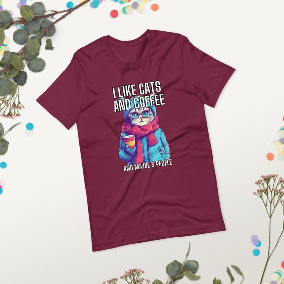 Whiskers and Latte Vintage Cat Shirt - Funny T-Shirt for Coffee and Cat Lovers - Picture 9 of 10